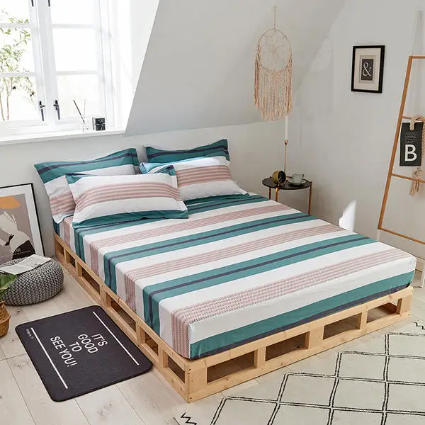 Простыня из хлопка с принтом эластичная простыня для детей двуспальный