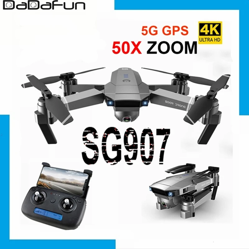SG907 Pro GPS Дрон-Квадрокоптер с дистанционным управлением и ХД двойная Камера 4K/1080P 5G