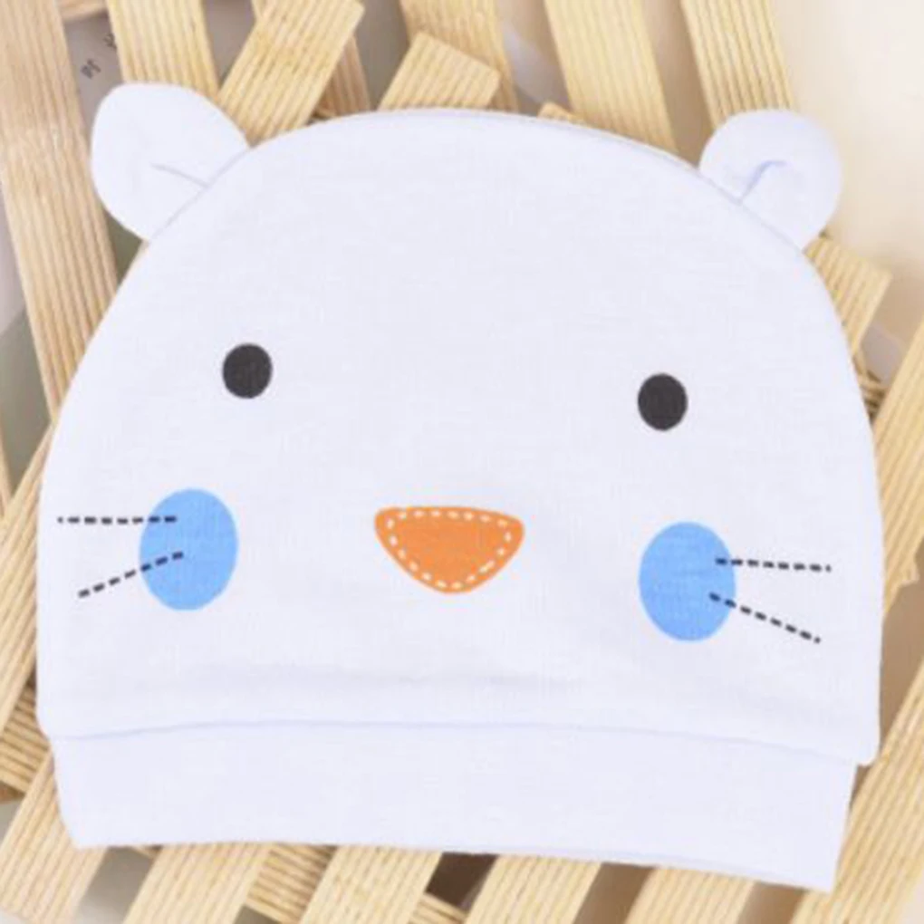 Gorros de beb&eacute; de alta calidad, 100% algod&oacute;n, estampado bonito de dibujos animados, sombreros y gorros para beb&eacute; de 0 a 3 meses, accesorios para beb&eacute;s reci&eacute;n nacidos-1