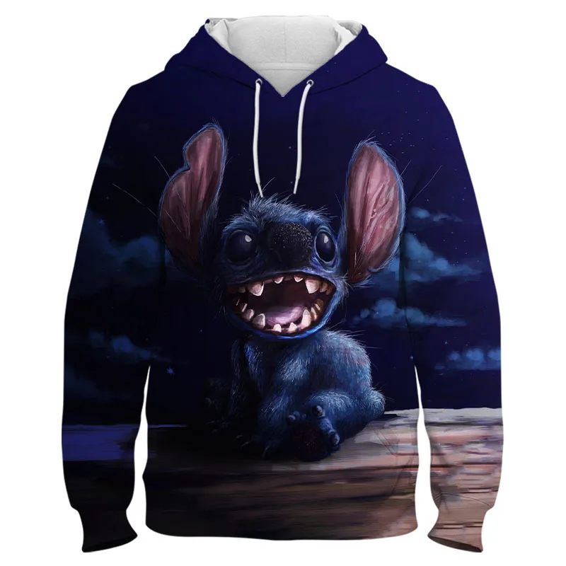 

New 3D Printed Sweatshirts Men Women Children Fashion Casual Lilo Stitch Hoodies Pullover Long Sleeve Streetwear Boy Girl Coat