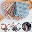 Миндальная флисовая однотонная двухсторонняя Чистящая подстилка, весы для рыбы, бытовые чистящие принадлежности