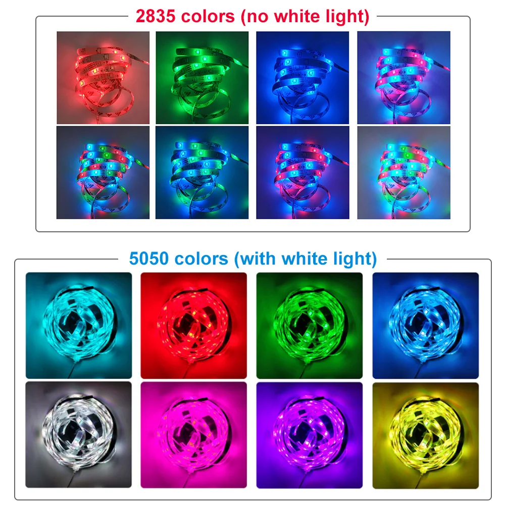 

LED Strips Light 5050 2835 Waterproof Flexible Ribbon Lamp For Christmas Party Decoration BackLight Bluetooth Infrared Control