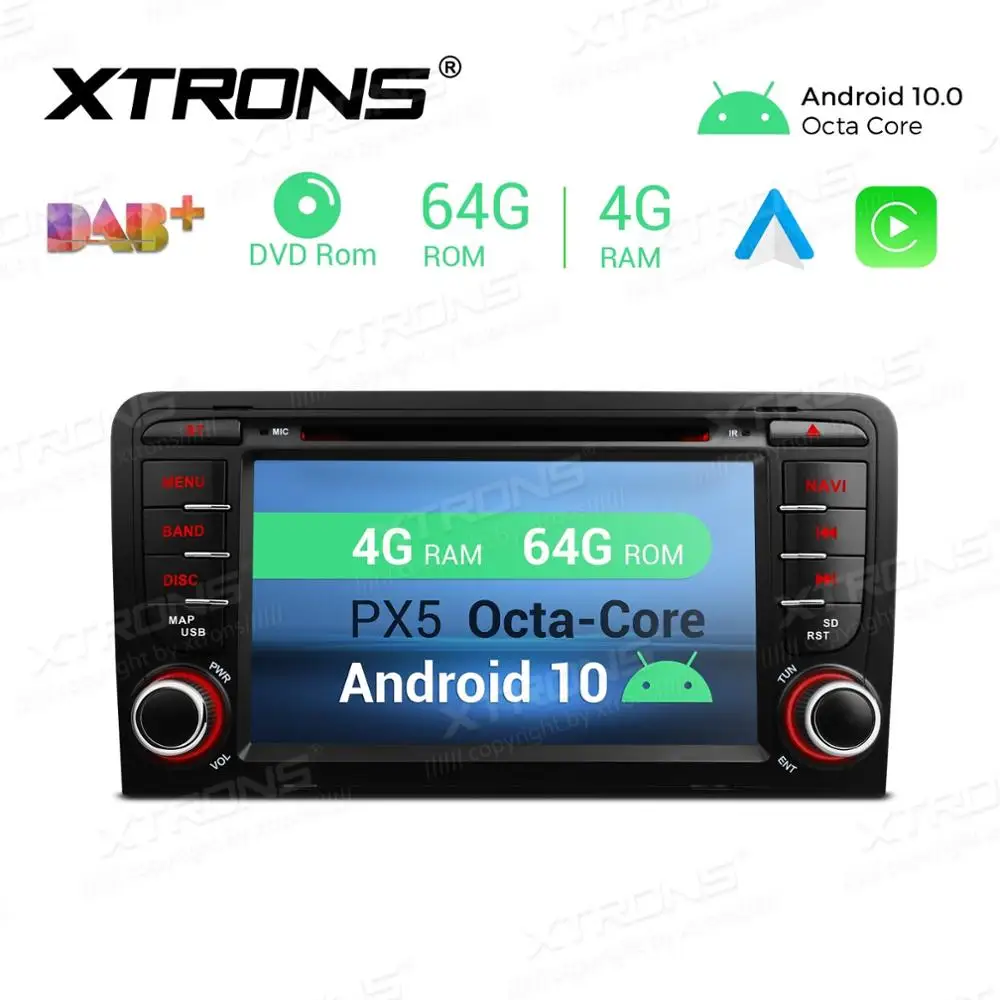 7 &quot4 ГБ ОЗУ 64 Гб ПЗУ Android 10 0 ОС автомобильный DVD Мультимедиа GPS Радио система плеер