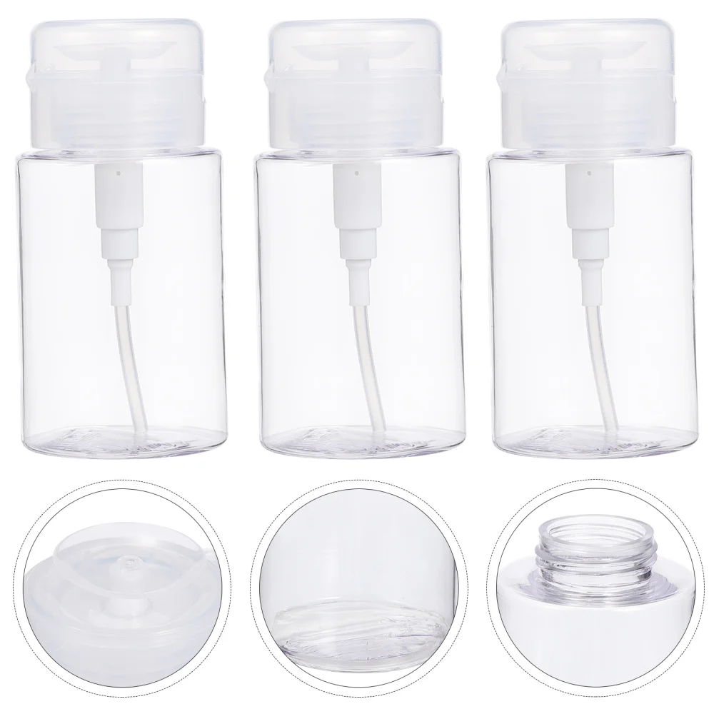 

3Pcs Empty Bottle Press Type Liquid Sprayer Bottle Nail Salon Tool White