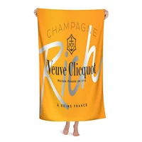veuve clicquot champagne beach towels xl bath towels personalized design sand cloud luxury beach towels_y01