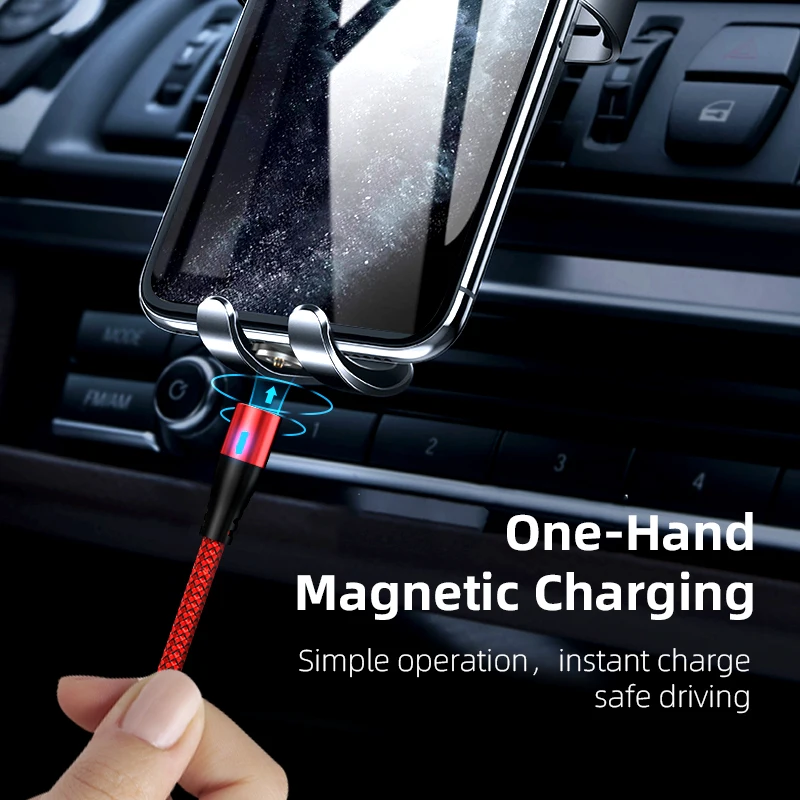 aufu led magnetic usb charging cable usb type c phone cable magnet phone charger micro usb for iphone 11 12 pro max for xiaomi free global shipping