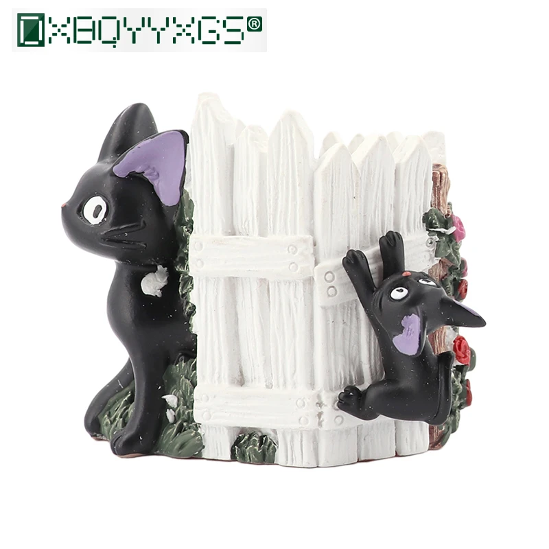 

Creative Mini Black Cat Succulent Green Flower Pot Micro Landscape Potted Office Home Garden Fairy Tale Wonderland Decoration
