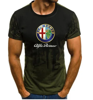 

NEW 2020 High Quality M-5xl Alfa Romeo T-shirt Men T-shirt Print T Shirt Short Sleeve Casual Tops Summer T-shirt