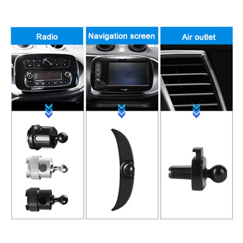 car navigation bracket for smart fortwo forfour 453 451 450 gravity frame phone holder accessories interior decoration styling free global shipping