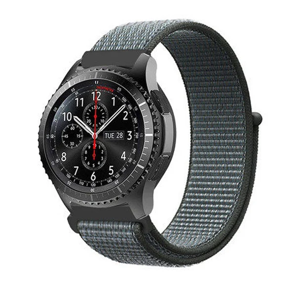 22 мм ремешок для часов samsung galaxy watch 46 мм 42 мм активный 2 нейлон huawei watch gt ремешок Amazfit bip gear S3 Frontier 44 40 - Цвет ремешка: storm gary 25