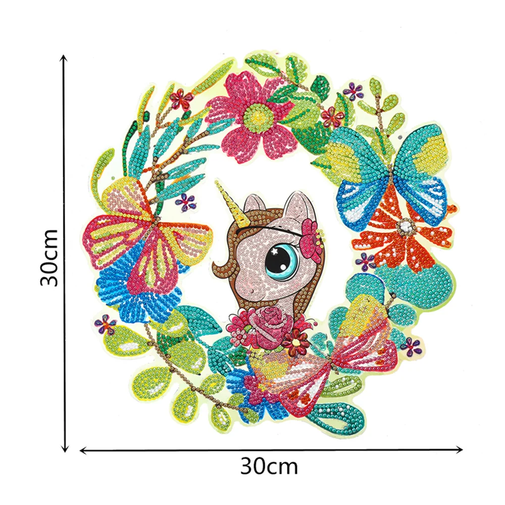 

Diamond Painting Wreath for Door Diamond Embroidery Kit Special Shaped Drill 5D Cross Stitch Diamond Art Craft Home Decoration