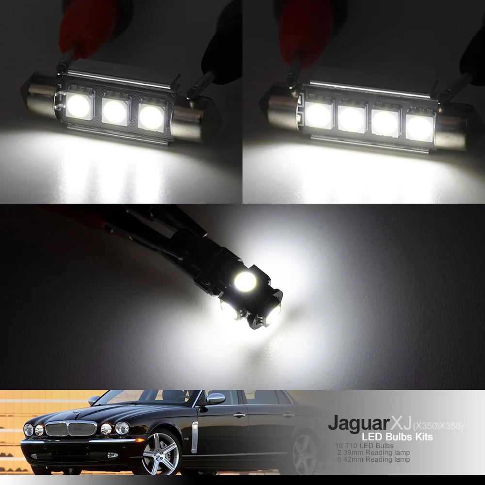 17 шт. белый светодиодный светильник лампы для салона посылка в комплекте без