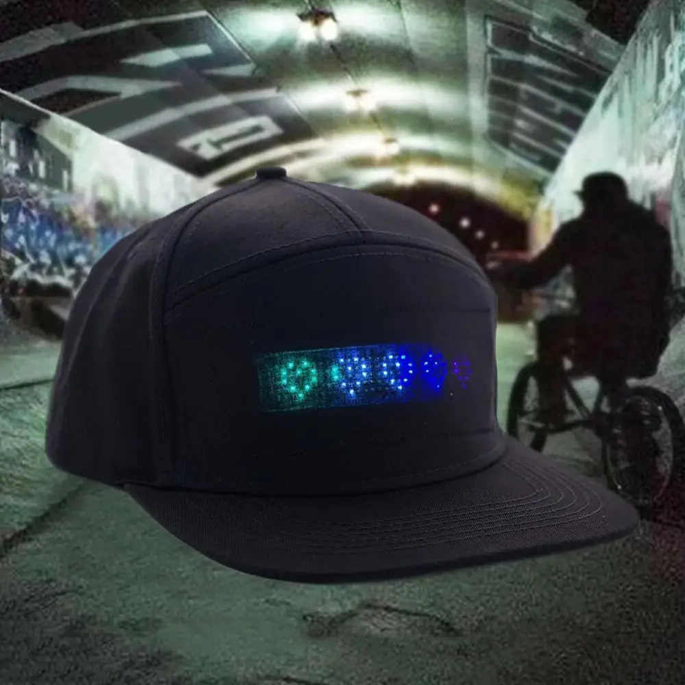 Многоцветная светодиодная Кепка с подсветкой модная трендовая для рукоделия
