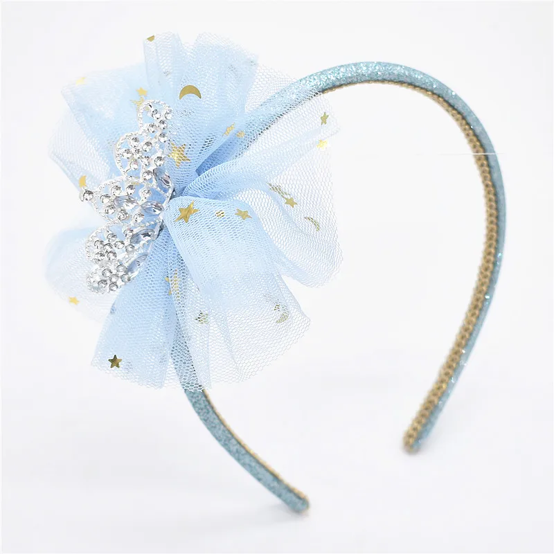 Модная повязка на голову прекрасная корона для девочек принцесса с кружевом и