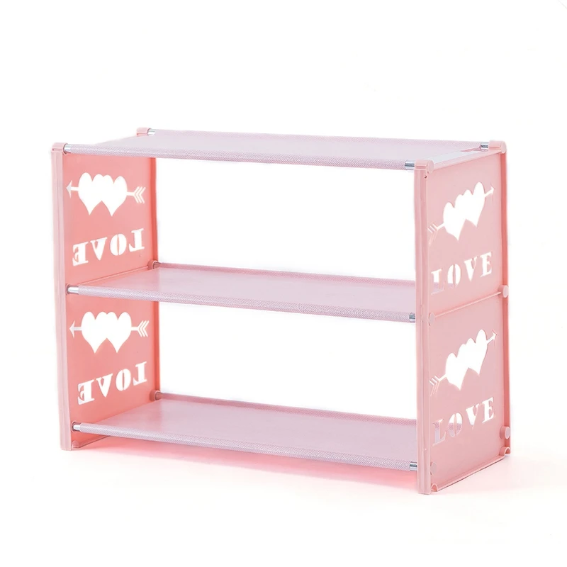 Pink 3-layer Новое поступление, обувь для хранения, складная подставка, обувь, полка из нетканого материала, обувь для хранения, Zapatero Organizador De Zapatos - Цвет: Pink 3-layer