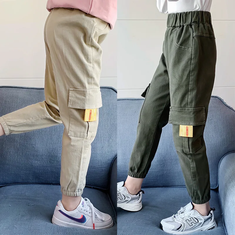 

Girls' casual pants spring and autumn 2021 new big children's loose sports casual pants trousers trousers overalls