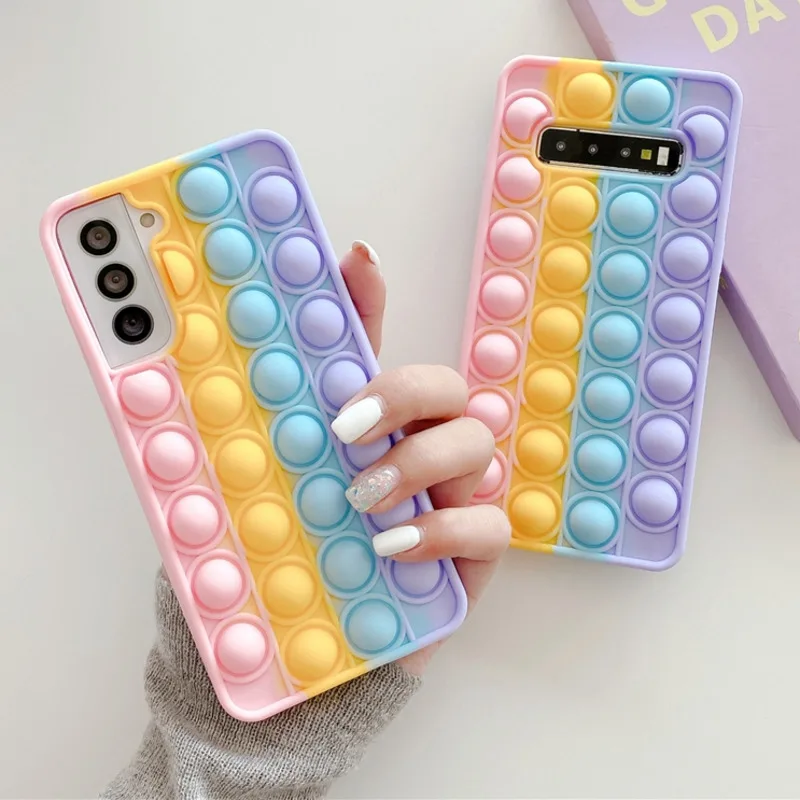 

Push Bubble Case For Samsung Galaxy A71 A32 A52 A72 A30 A50 A01 A02 A11 A12 A21 A31 S21 S20 S10 S9 Plus Note 9 10 20 Ultra A51