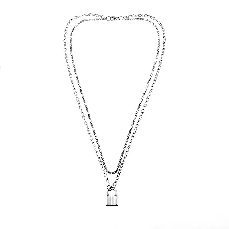 HebeDeer хип хоп ожерелье с многослойной цепью женские ожерелья бижутерия для