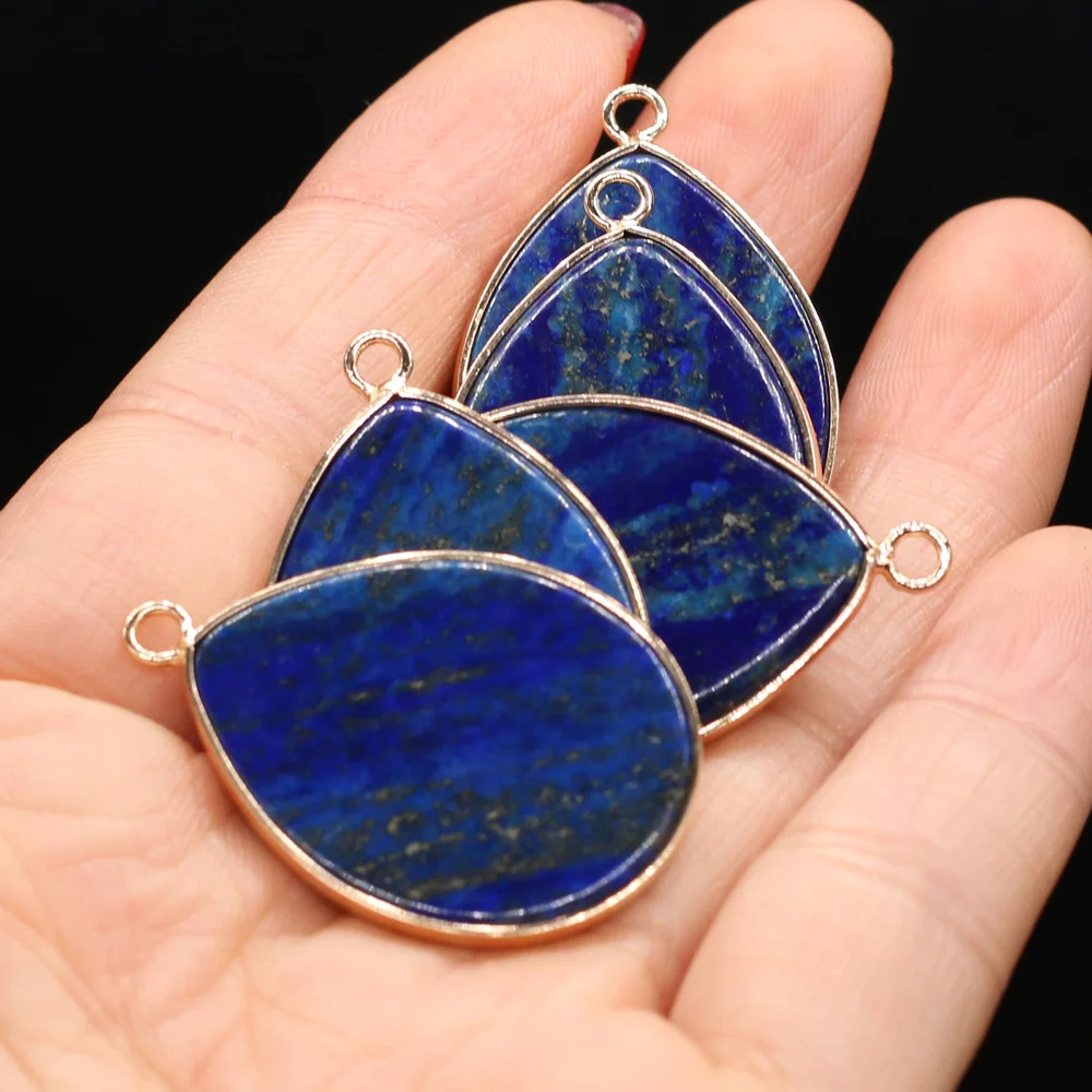 

Natural Stone Pendants Water Drop Charm Lapis lazuli for Making Women Necklace Earrings Jewelry Accessories