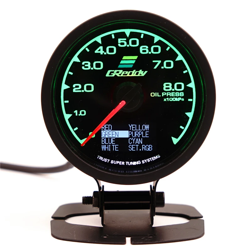 Спидометр GReddi Multi D/A lcd цифровой дисплей масляного давления автомобильный измерительный прибор 2,5 дюйма 62 мм 7 цветов в 1