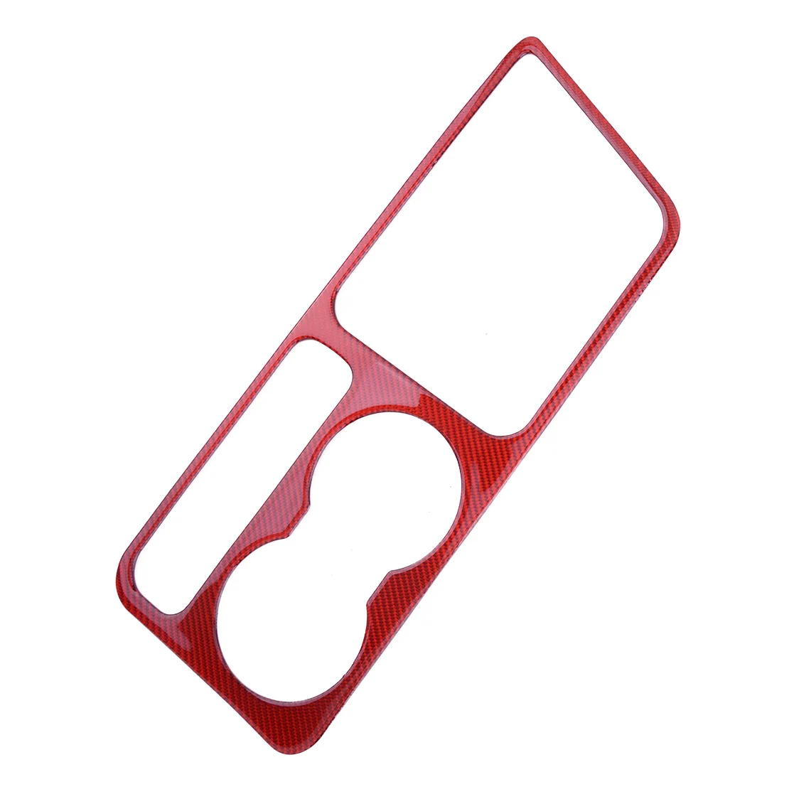 

Red Carbon Fiber Water Cup Holder Trim Console Panel Cover Frame Fit for Dodge Challenger 2008 2009 2010 2011 2012 2013 2014
