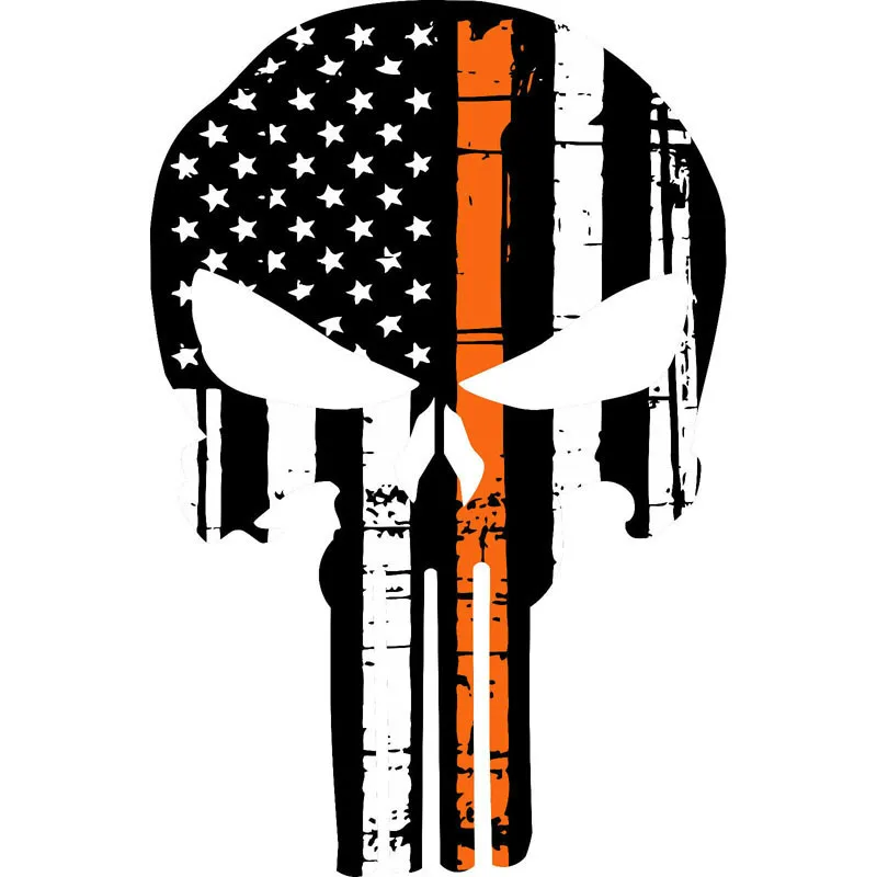 

Новинка, креативная наклейка в виде черепа, американского флага, искусственная виниловая наклейка из ПВХ, 15 см X 10 см