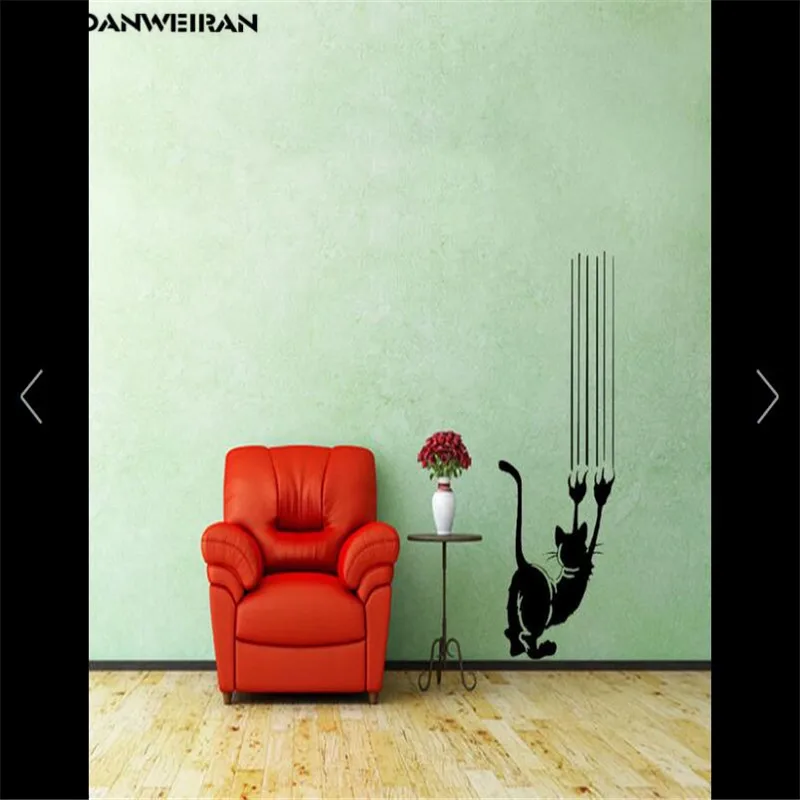 1 шт. наклейка на стену в виде кошачьей лапы 40 х42 см | Дом и сад