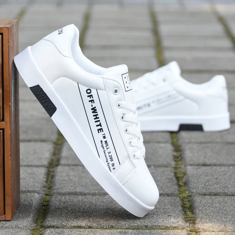 

2020 Men 's Casual Skateboarding Shoes White Shoes Outdoors Leisure Sneakers Breathable Walking Shoes Flat Shoes Chaussure Homme