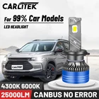 Светодиодные Автомобильные лампы H4, 25000 лм, H1, H8, H11, H7, HIR2 9012, HB4 9006, HB3 9005, светодиодные светильник пы для противотуманных фар, CAN-шина без ошибок, универсальные, 4300K, 6000K