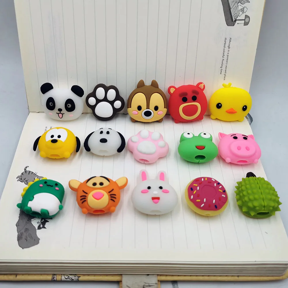 Милая мультяшная защита для телефонного USB кабеля iphone шнур Шнур животных