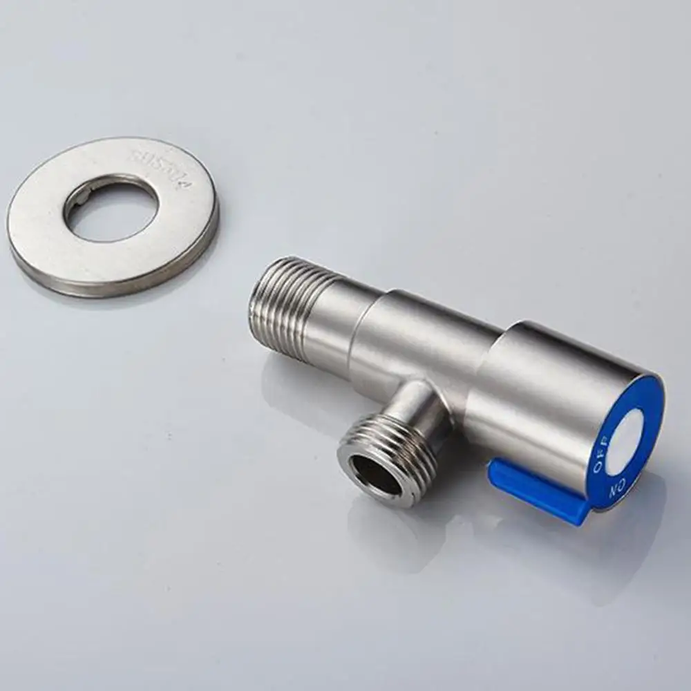 Угловой стопорный клапан из нержавеющей стали 1/2 дюйма входной и выходной с