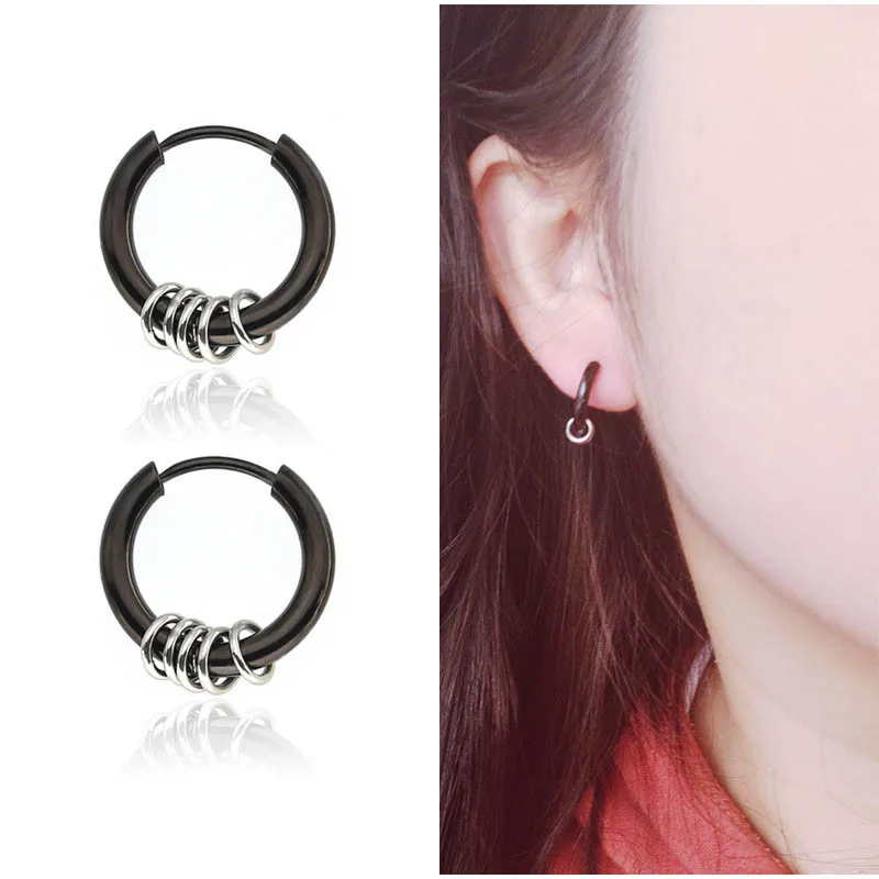 Женские и мужские серьги кольца из нержавеющей стали|Серьги-кольца| |
