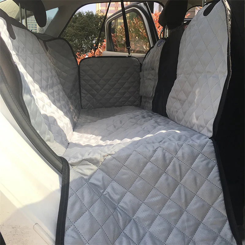 

2021 New Pet Dog Car Seat Cover Waterproof Transport Cat Carrier Backseat Protector Travel Accessory Zipper Pocket Mesh