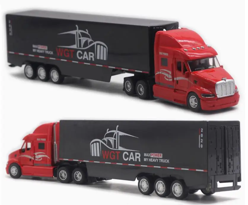 

Hot 1:48 alloy pull back container truck model,high simulation cargo truck,children's educational toys,free shipping