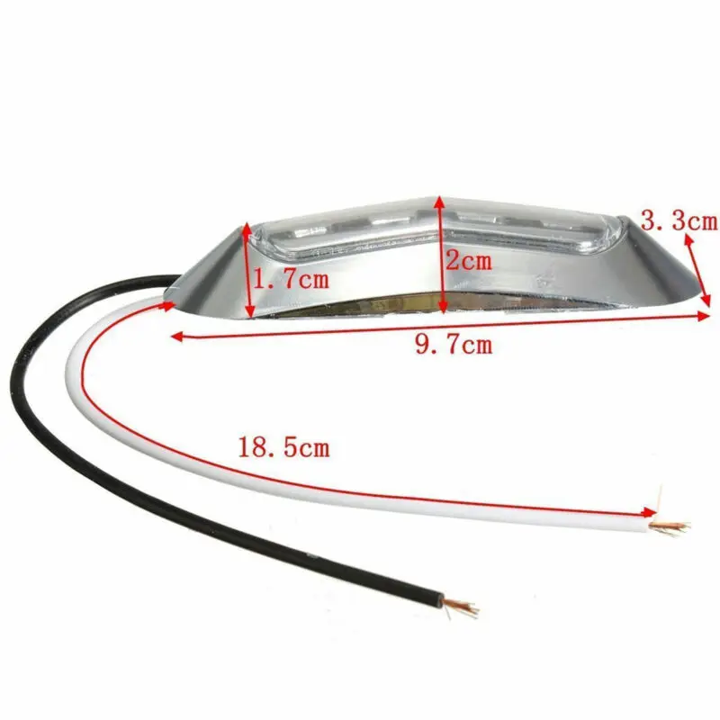

Lamp Car Light Marker Pack Trailer Truck Elements Replace 10Pcs 4 LED Accessory Amber