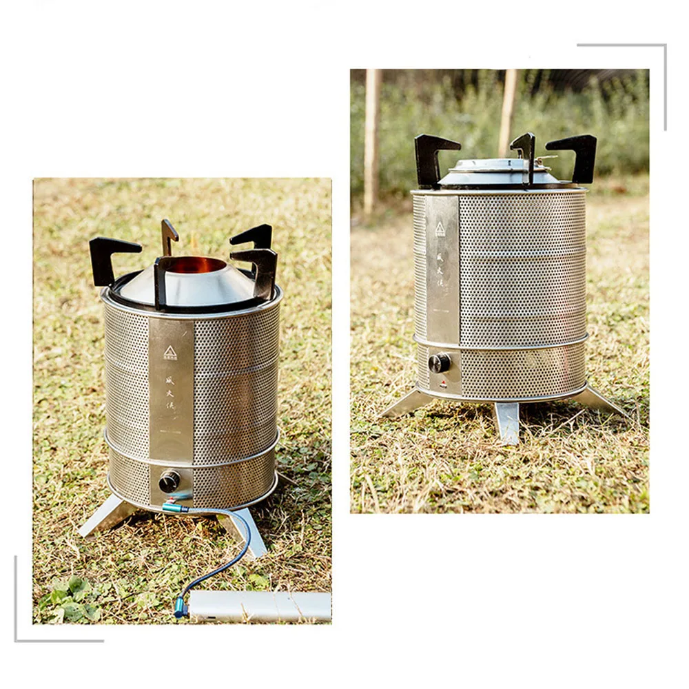 

Outdoor Wood Stoves Picnic Wood Burning Stoves Firewood Furnace Charcoal Cooker BBQ USB Electronic Blower Stoves