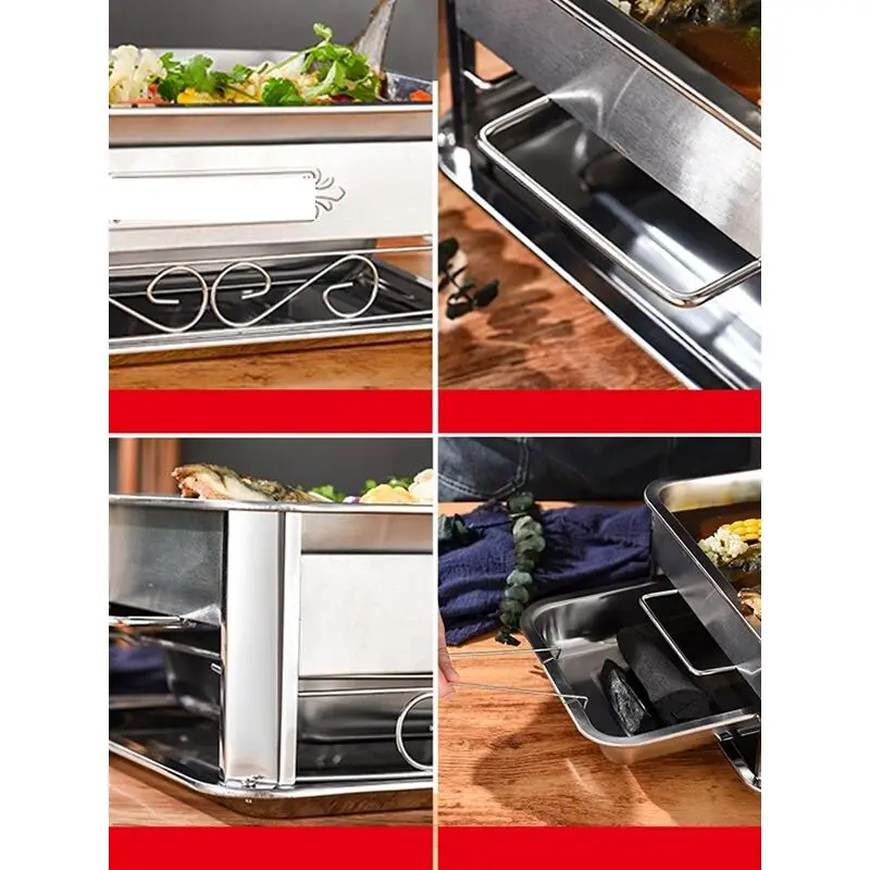 

Izgara Grille Portatiles Griller Camping Korean Asador Grill Kebab Barbacoa Churrasco Parrilla Seafood Fish Barbecue Plate