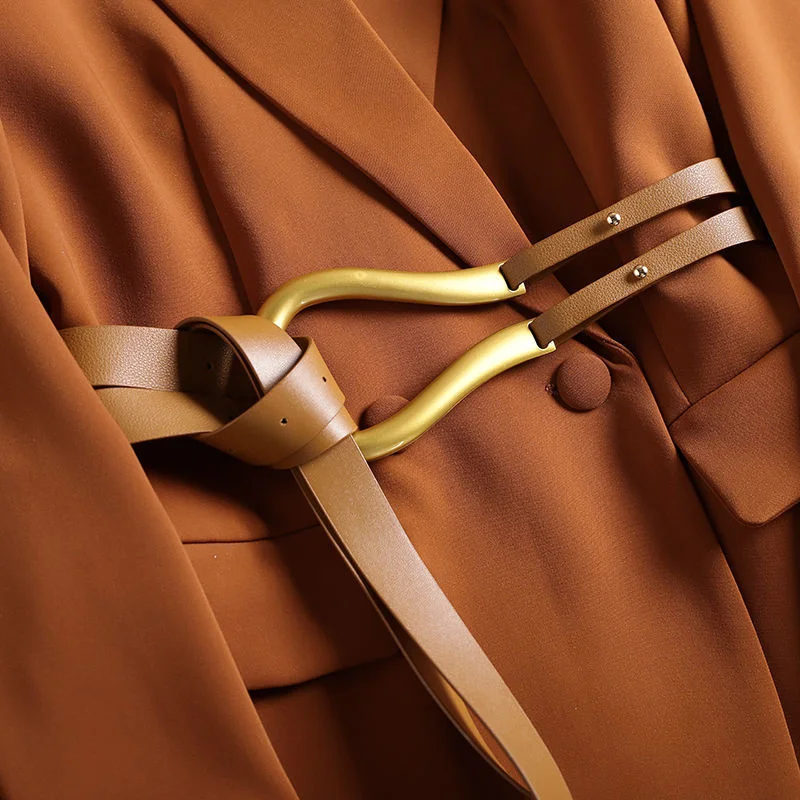 

2021 Plus Size Women's Suit Blazer Dress Long Jacket Mesh Dresses Two Piece Set With Belt Elegant Women Winter Coat Dress Sets