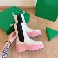 2021 ladies chelsea boots smoke boots thick soled mid tube martin boots