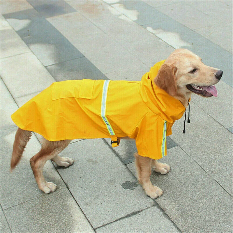 

Pet Dog Raincoats Reflective Waterproof Jacket Outdoor Rain Coat Vest Puppy Clothing for Small Medium Large Dogs