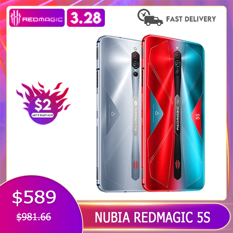 Nubia рамка RedMagic 5S смартфон 144 Гц устройство док станция Qualcomm Snapdragon 865 8/ 12G 128/ 256G 64MP Sony