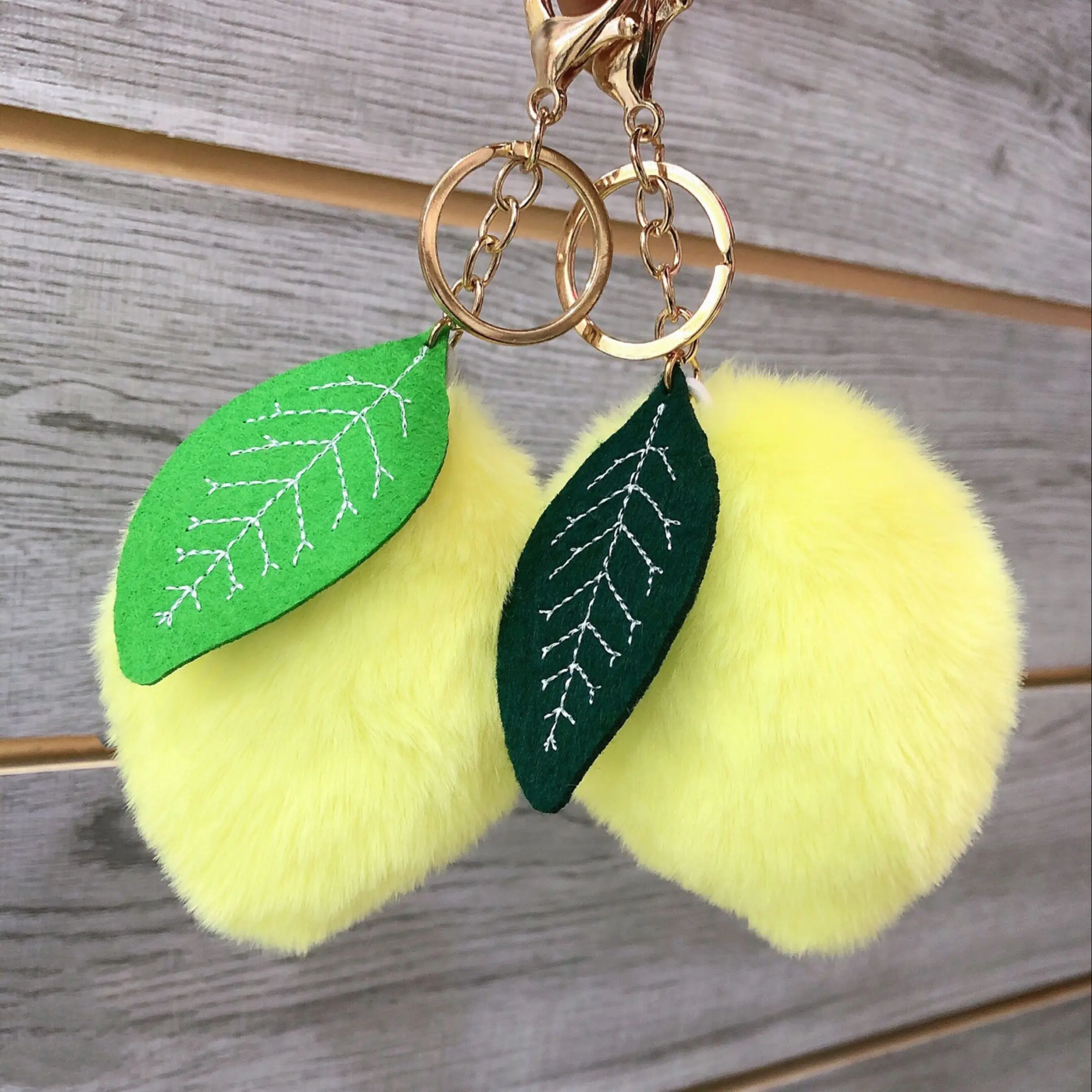 Креативный брелок для ключей в виде фруктов и лимона подвеска багажа из плюша с