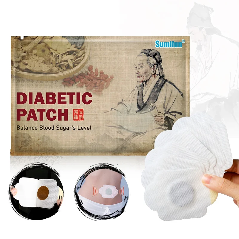 6 шт./пакет диабетической патч натуральный лечение травами ниже для измерения