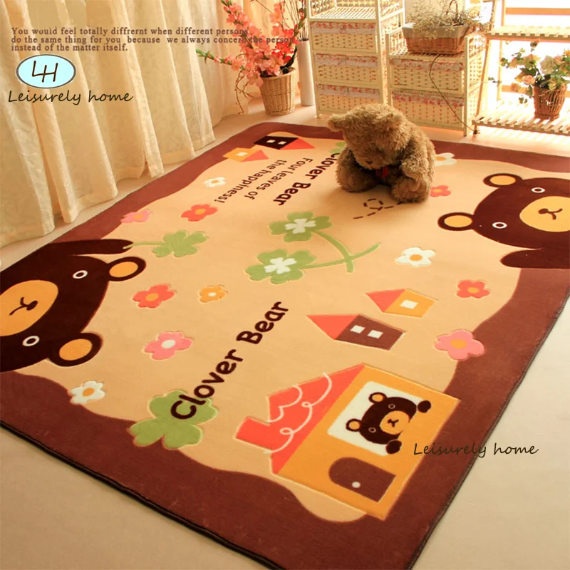 Ультрамягкий бархатный Детский ковер для ползания с 3D принтом цветов и