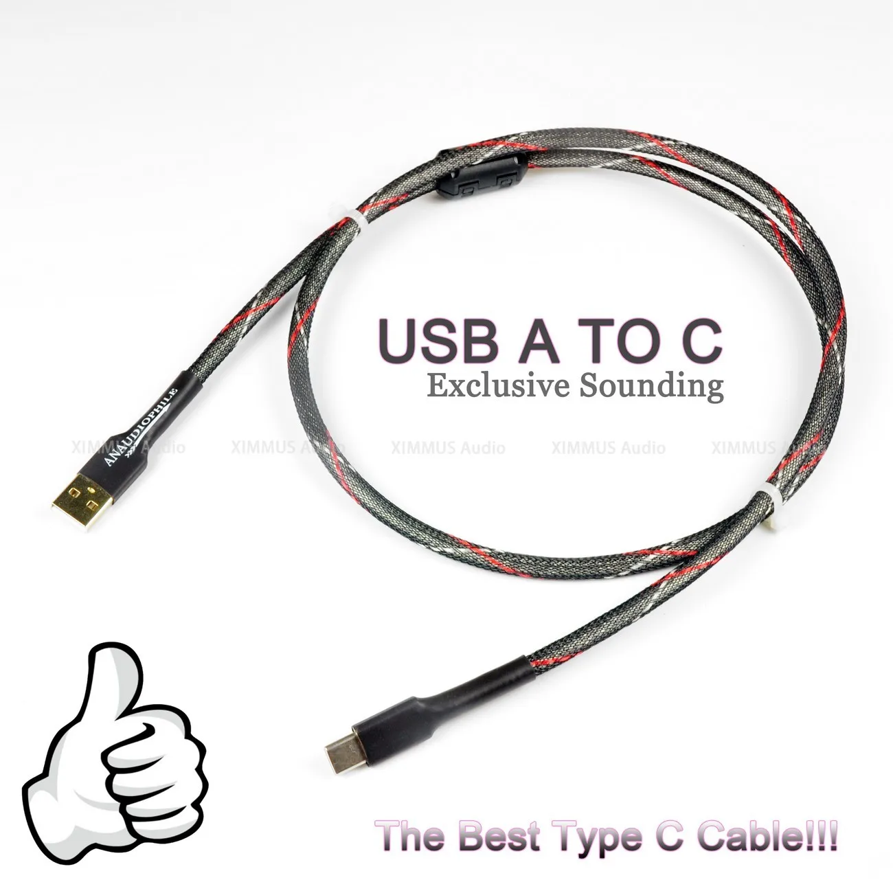 Cabo de Dados Usb tipo c Usb tipo a Alta Fidelidade Cabo Áudio 5n Dac pc Móvel Muito Grosso Sliver Chapeado Condutores c