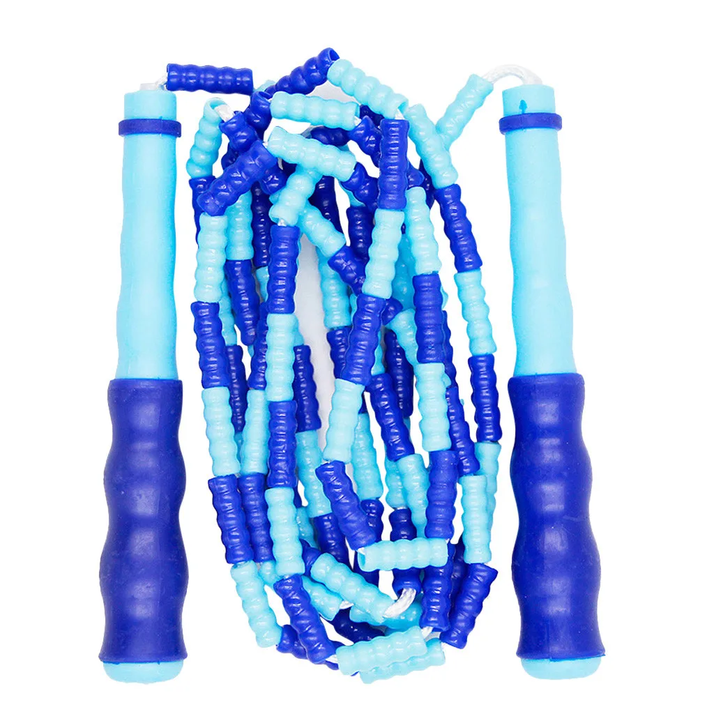 Скакалка с мягкими бусинами регулируемая длина без спутывания для детей и мужчин