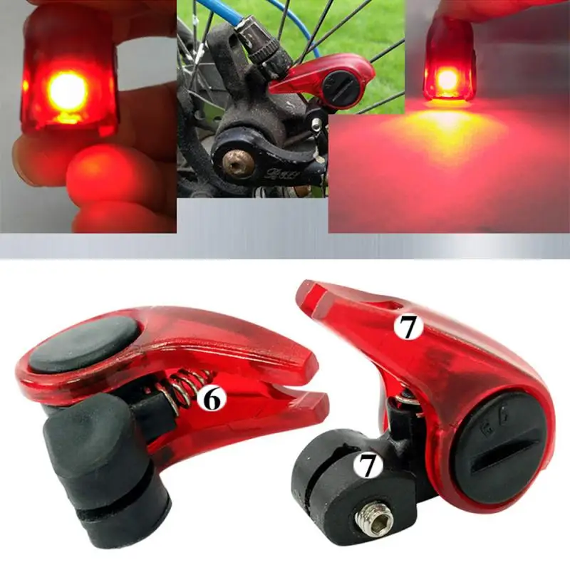 

V Word Brakes Automatic LED Warning Lamp Accessories Highway Mountain Bike Safety Warning Folding Cycling Bicycle Brake Light