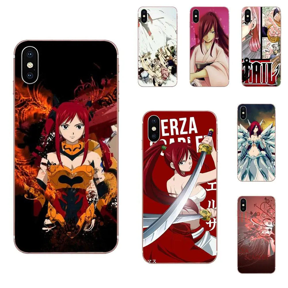 Аниме мультфильм Firy Tail Erza чехол из полиуретана с принтом для samsung Galaxy Note 5 8 9 S3 S4 S5 S6