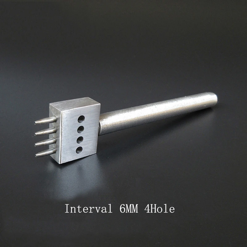 1 Pcs 2/4/6 Hole 6MM Spacing Leather Craft Tools Punch Perforated Round Row DIY Handmade Stitching Accessories | Дом и сад