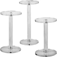 round pedestal riser stands clear acrylic jewelrywatch display storage rack for wedding decoration